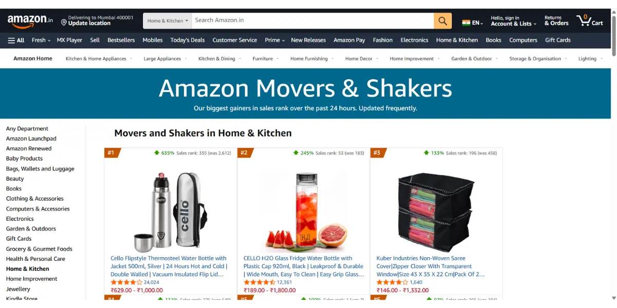 Product Research using Amazon Movers and Shakers by Drop Shipping Telugu